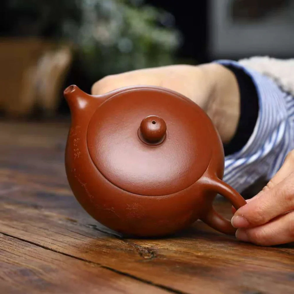 Teko Zisha Yixing Buatan Tangan Sepenuhnya [Bian Xishi Pot] (Qing Shui Ni - 250ml)