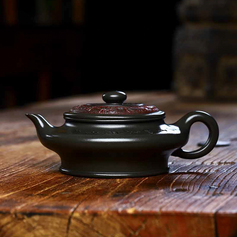 Full Handmade Yixing Zisha Teapot [Bian Xu] (Douqing Sha - 450ml) - YIQIN TEA HOUSE | yiqinteahouse.com | >300ml, full handmade zisha teapot, new arrival, teapot, teaware