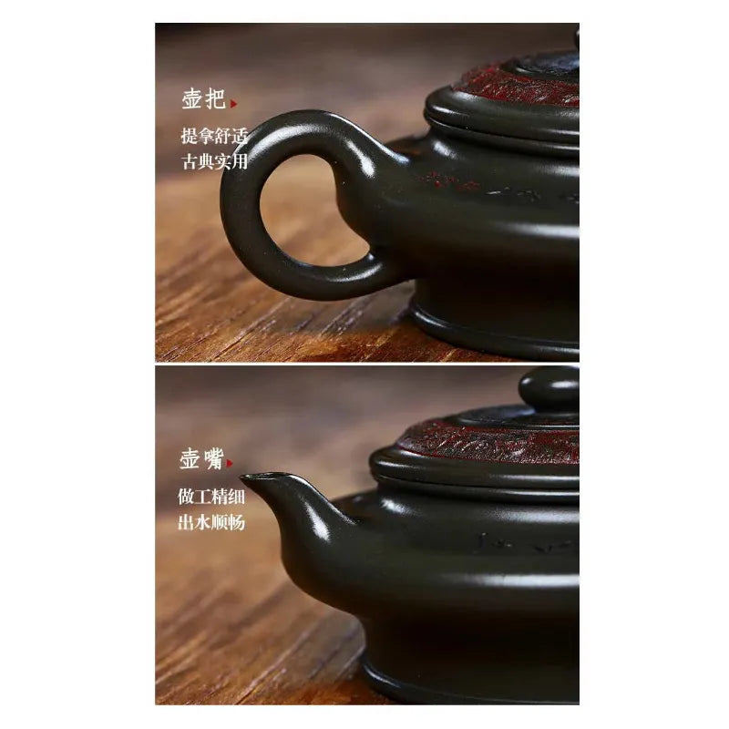 Full Handmade Yixing Zisha Teapot [Bian Xu] (Douqing Sha - 450ml) - YIQIN TEA HOUSE | yiqinteahouse.com | >300ml, full handmade zisha teapot, new arrival, teapot, teaware