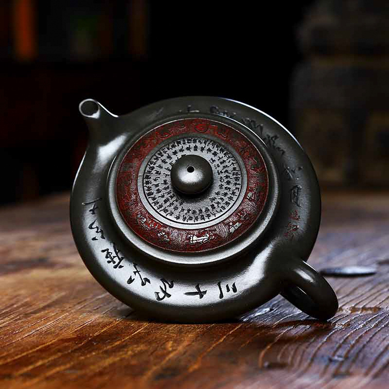 Full Handmade Yixing Zisha Teapot [Bian Xu] (Douqing Sha - 450ml) - YIQIN TEA HOUSE | yiqinteahouse.com | >300ml, full handmade zisha teapot, new arrival, teapot, teaware