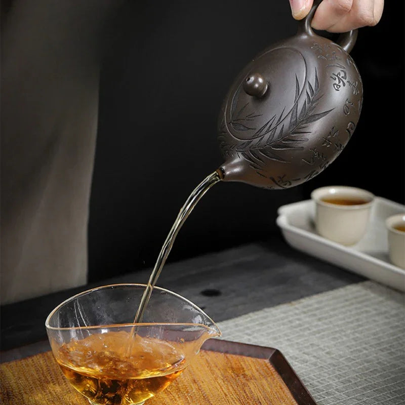 Teko Zisha Yixing Buatan Tangan Sepenuhnya [Bian Yu] (Feicui Qing Zi Ni - 330ml)