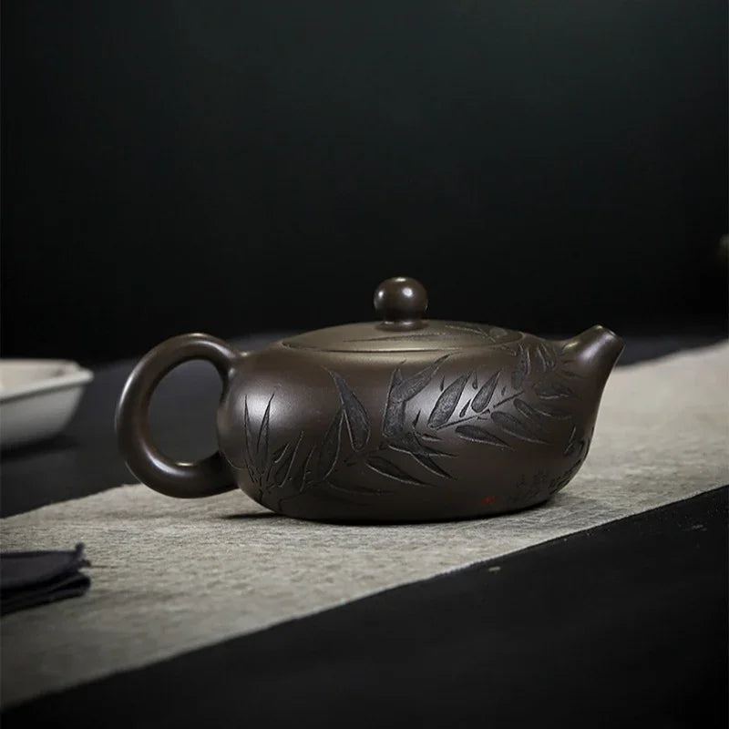 Teko Zisha Yixing Buatan Tangan Sepenuhnya [Bian Yu] (Feicui Qing Zi Ni - 330ml)