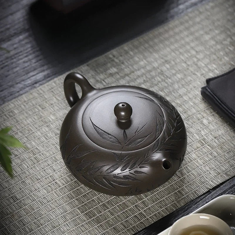 Teko Zisha Yixing Buatan Tangan Sepenuhnya [Bian Yu] (Feicui Qing Zi Ni - 330ml)