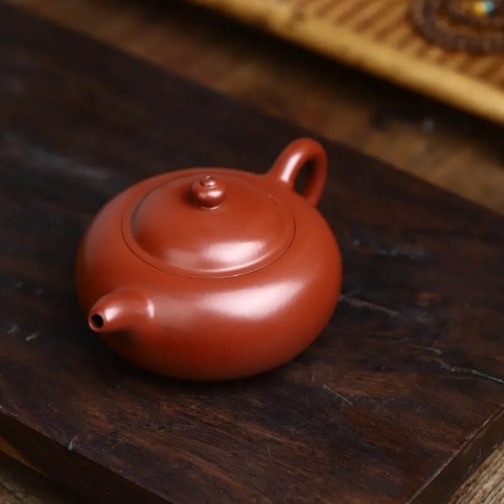 Full Handmade Yixing Zisha Teapot [Bian Yuan Zhu Pot] (Daohongpao - 230ml) - YIQIN TEA HOUSE | yiqinteahouse.com | 200-300ml, full handmade zisha teapot, new arrival, plain smooth, teapot, teaware