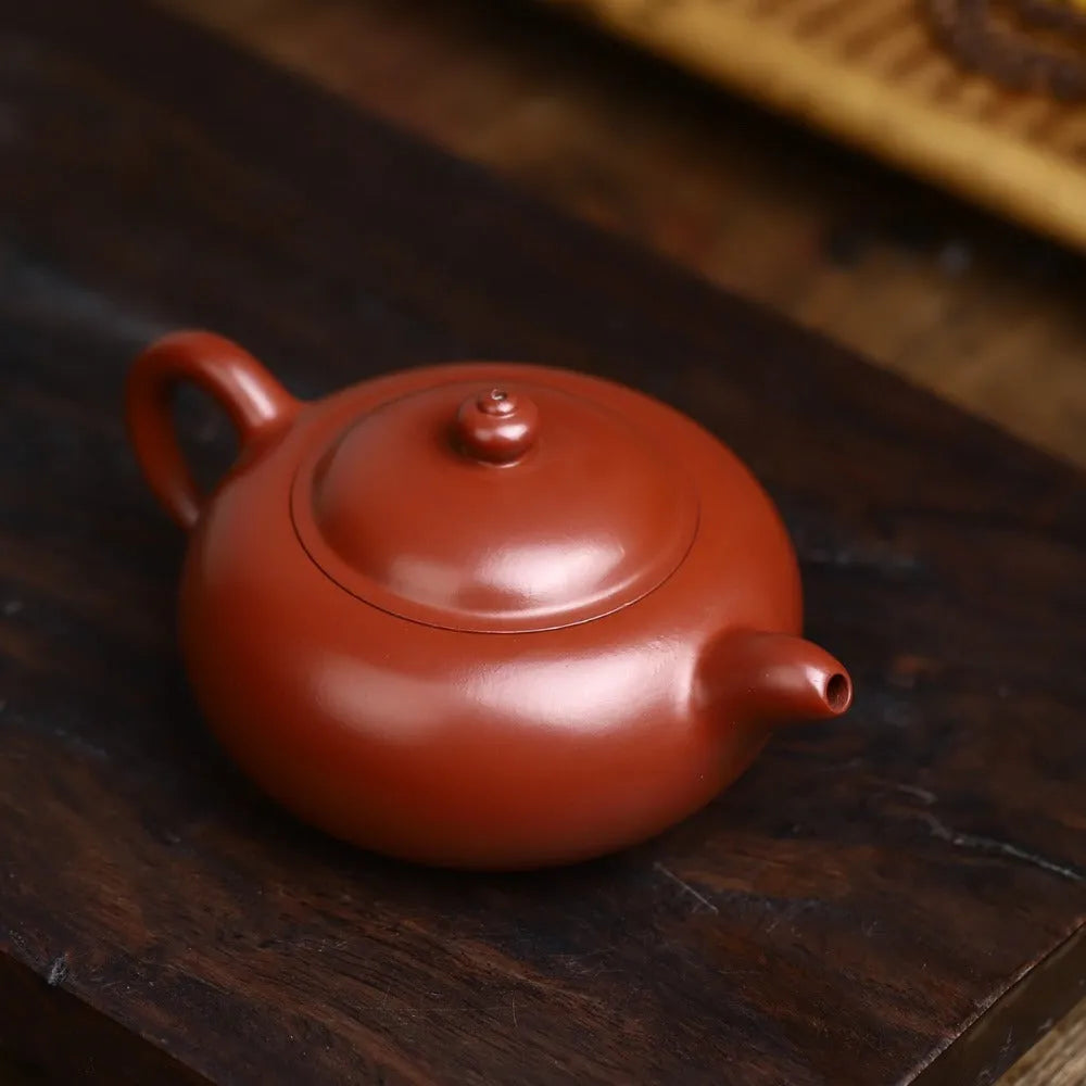 Full Handmade Yixing Zisha Teapot [Bian Yuan Zhu Pot] (Daohongpao - 230ml) - YIQIN TEA HOUSE | yiqinteahouse.com | 200-300ml, full handmade zisha teapot, new arrival, plain smooth, teapot, teaware