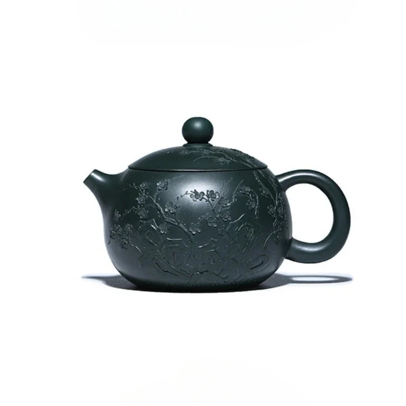 Teko Zisha Yixing Buatan Tangan Sepenuhnya [Big Plum Blossom Xishi Pot] (Feicui Lu Ni - 470ml)