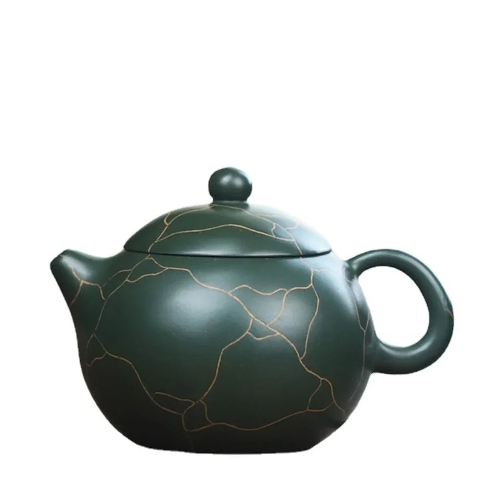 Full Handmade Yixing Zisha Teapot [Bing Wen Wendan Pot] (Minguo Lu Ni- 210ml)