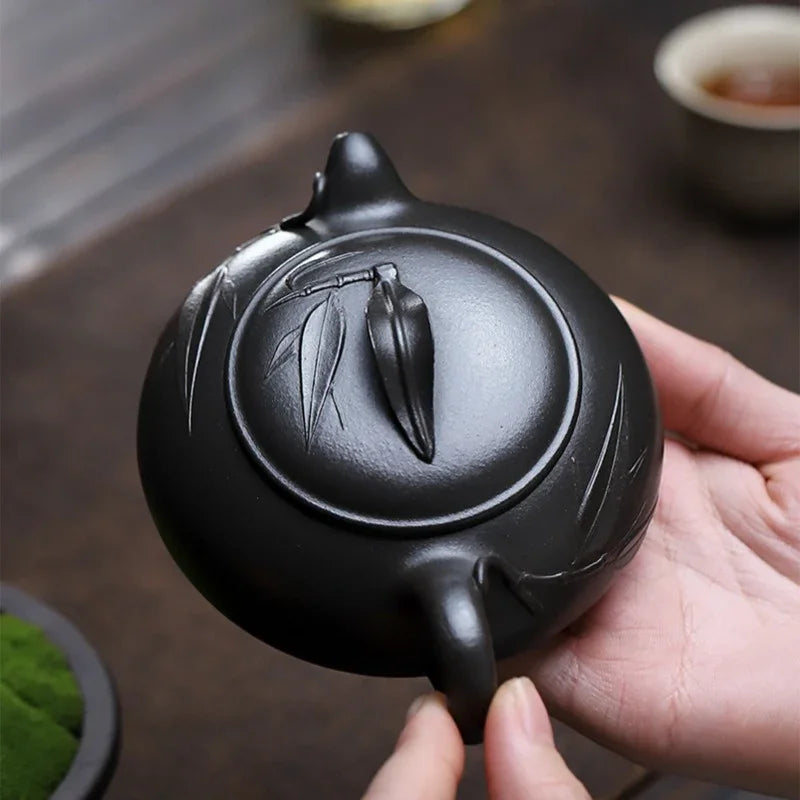 Teko Zisha Yixing Buatan Tangan Sepenuhnya [Biyu Qing Zhu] (Tian Qing Ni - 140ml)