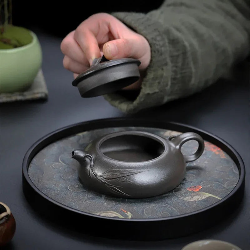 Teko Zisha Yixing Buatan Tangan Sepenuhnya [Biyu Qing Zhu] (Tian Qing Ni - 140ml)