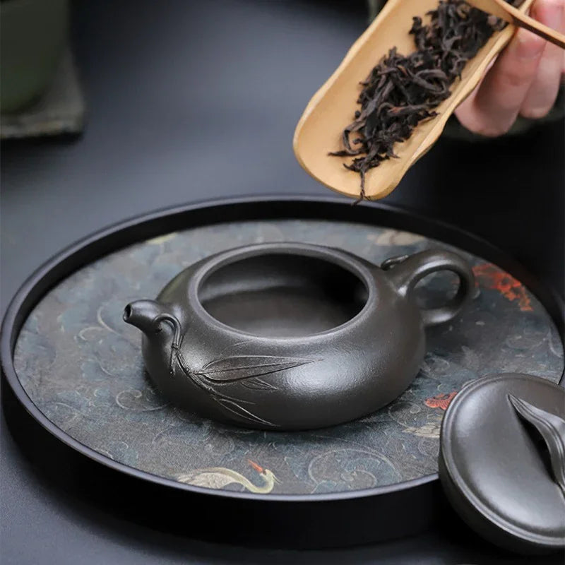 Teko Zisha Yixing Buatan Tangan Sepenuhnya [Biyu Qing Zhu] (Tian Qing Ni - 140ml)