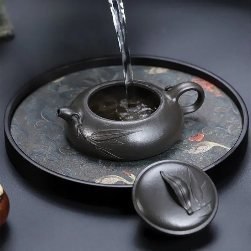 Teko Zisha Yixing Buatan Tangan Sepenuhnya [Biyu Qing Zhu] (Tian Qing Ni - 140ml)