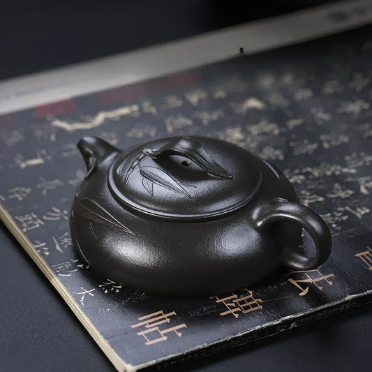 Teko Zisha Yixing Buatan Tangan Sepenuhnya [Biyu Qing Zhu] (Tian Qing Ni - 140ml)