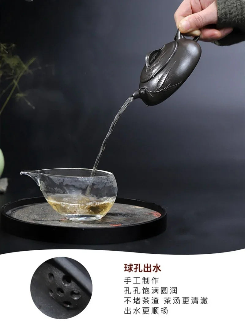 Teko Zisha Yixing Buatan Tangan Sepenuhnya [Biyu Qing Zhu] (Tian Qing Ni - 140ml)