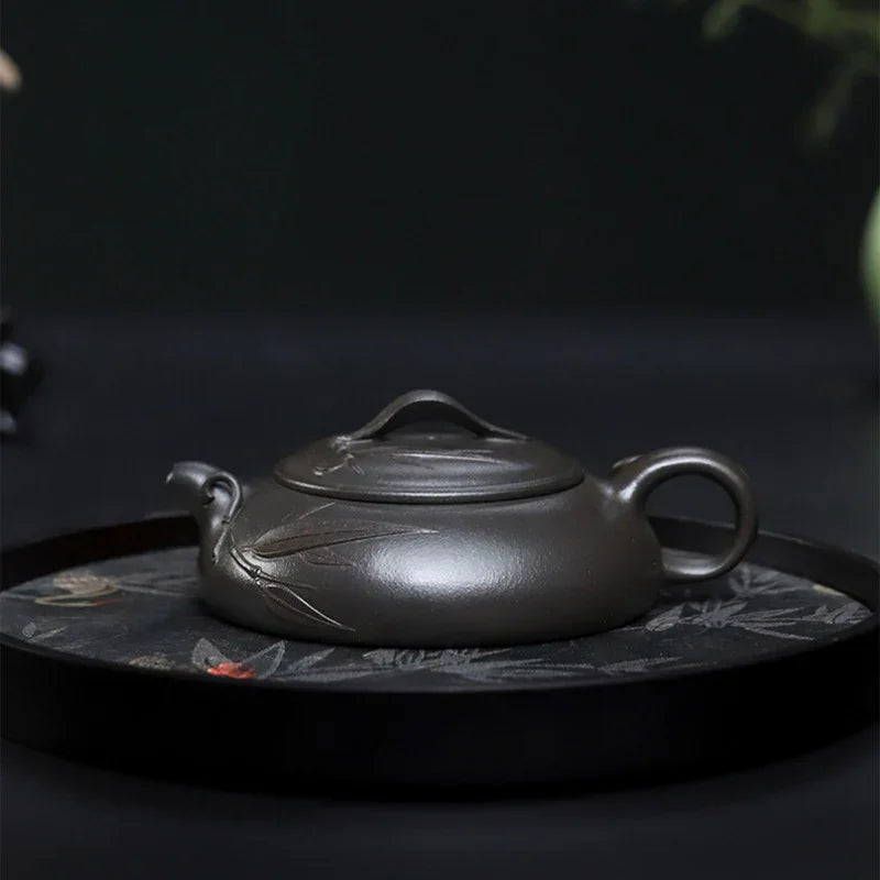 Teko Zisha Yixing Buatan Tangan Sepenuhnya [Biyu Qing Zhu] (Tian Qing Ni - 140ml)