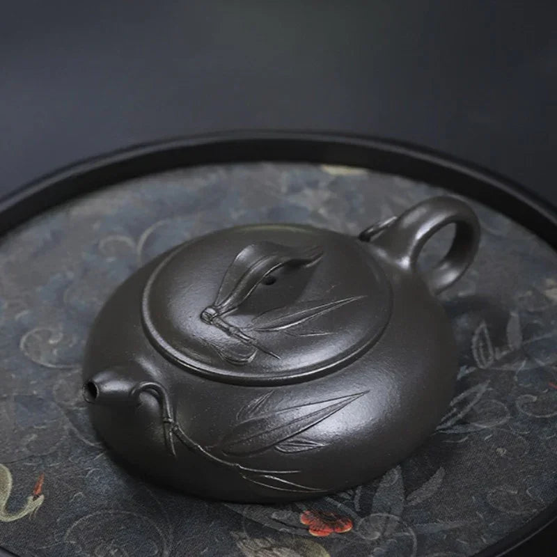 Teko Zisha Yixing Buatan Tangan Sepenuhnya [Biyu Qing Zhu] (Tian Qing Ni - 140ml)