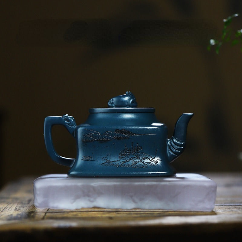 Full Handmade Yixing Zisha Teapot [Cha Yuan] (Tian Qing Ni - 230ml) - YIQIN TEA HOUSE | yiqinteahouse.com | 200-300ml, full handmade zisha teapot, new arrival, teapot, teaware