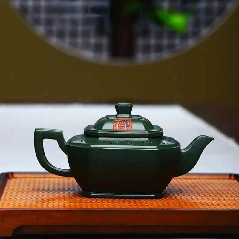 Full Handmade Yixing Zisha Teapot [Chan Cha Yiwei] (Feicui Lu Ni - 310ml) - YIQIN TEA HOUSE | yiqinteahouse.com | >300ml, full handmade zisha teapot, new arrival, teapot, teaware