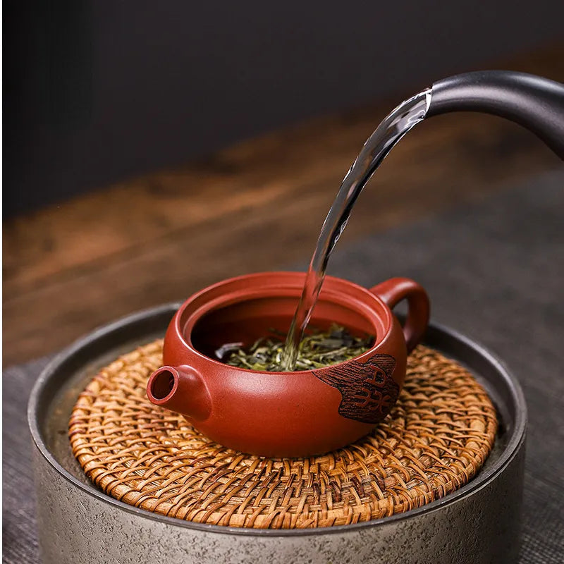 Full Handmade Yixing Zisha Teapot [Chan Cha Yiwei] (Long Xue Sha - 140ml) - YIQIN TEA HOUSE | yiqinteahouse.com | <200ml, full handmade zisha teapot, new arrival, teapot, teaware