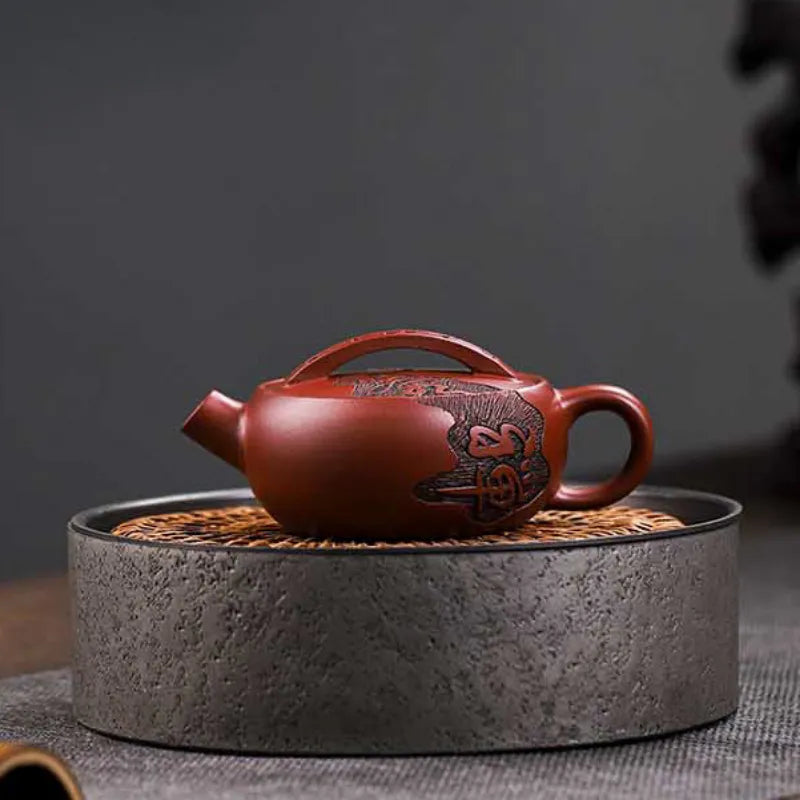 Full Handmade Yixing Zisha Teapot [Chan Cha Yiwei] (Long Xue Sha - 140ml) - YIQIN TEA HOUSE | yiqinteahouse.com | <200ml, full handmade zisha teapot, new arrival, teapot, teaware