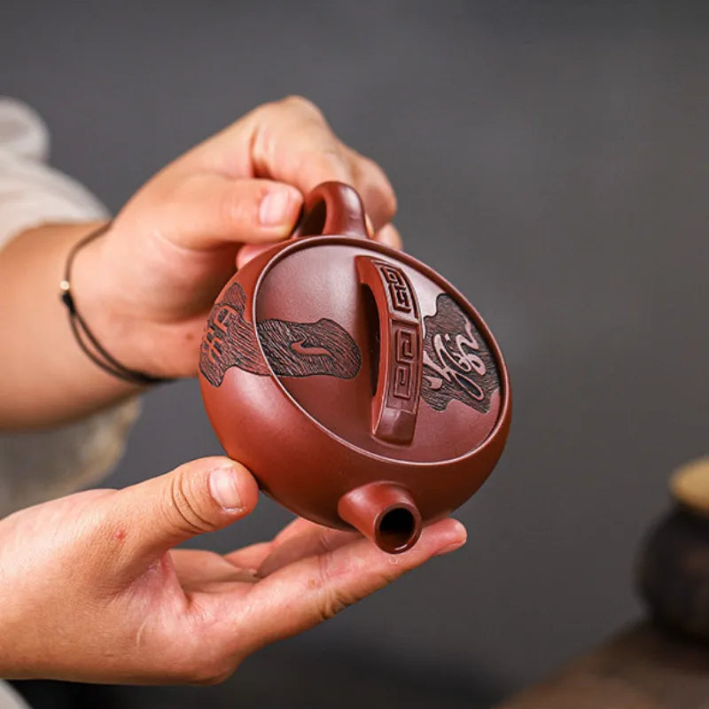 Full Handmade Yixing Zisha Teapot [Chan Cha Yiwei] (Long Xue Sha - 140ml) - YIQIN TEA HOUSE | yiqinteahouse.com | <200ml, full handmade zisha teapot, new arrival, teapot, teaware