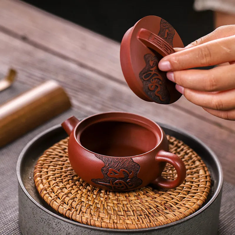 Full Handmade Yixing Zisha Teapot [Chan Cha Yiwei] (Long Xue Sha - 140ml) - YIQIN TEA HOUSE | yiqinteahouse.com | <200ml, full handmade zisha teapot, new arrival, teapot, teaware