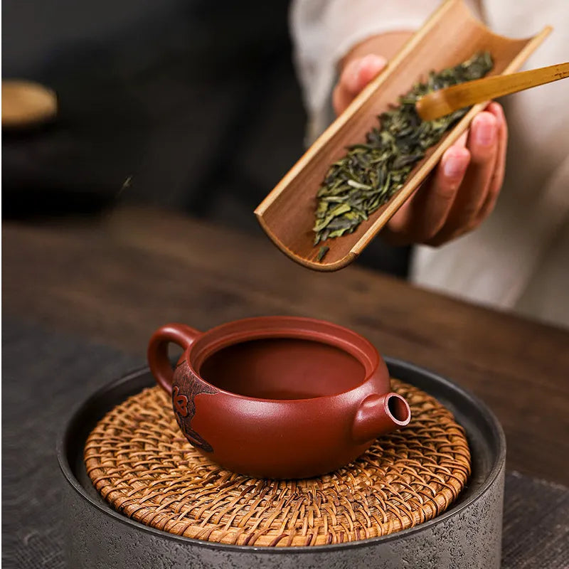 Full Handmade Yixing Zisha Teapot [Chan Cha Yiwei] (Long Xue Sha - 140ml) - YIQIN TEA HOUSE | yiqinteahouse.com | <200ml, full handmade zisha teapot, new arrival, teapot, teaware