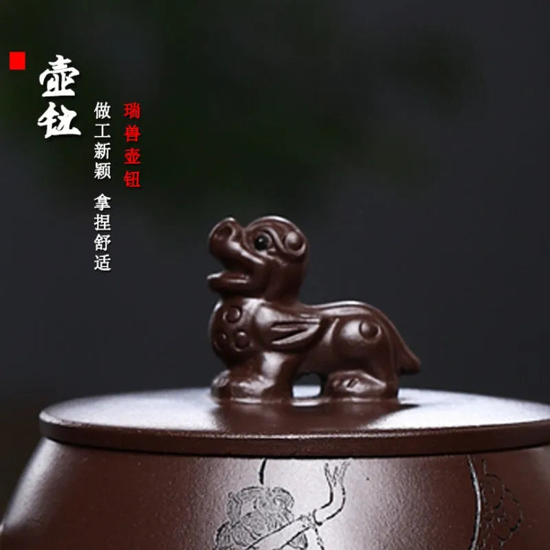 Full Handmade Yixing Zisha Teapot [Chang E Ben Yue] (Zi Jia Ni - 400ml) - YIQIN TEA HOUSE | yiqinteahouse.com | >300ml, full handmade zisha teapot, new arrival, teapot, teaware