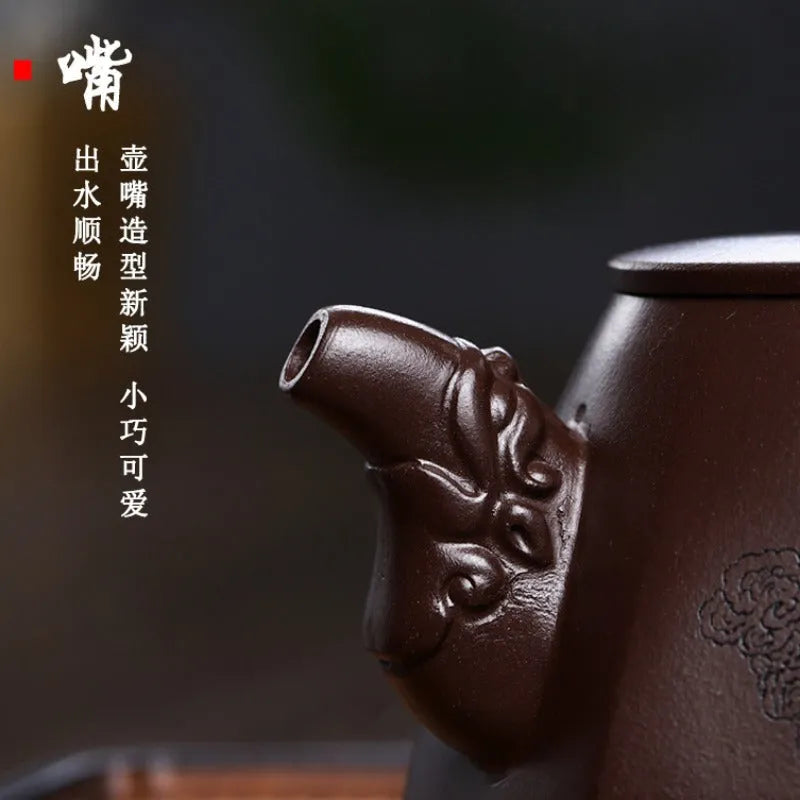 Full Handmade Yixing Zisha Teapot [Chang E Ben Yue] (Zi Jia Ni - 400ml) - YIQIN TEA HOUSE | yiqinteahouse.com | >300ml, full handmade zisha teapot, new arrival, teapot, teaware