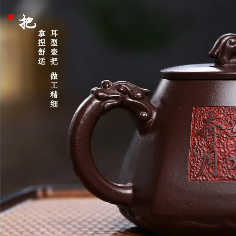 Full Handmade Yixing Zisha Teapot [Chang E Ben Yue] (Zi Jia Ni - 400ml) - YIQIN TEA HOUSE | yiqinteahouse.com | >300ml, full handmade zisha teapot, new arrival, teapot, teaware