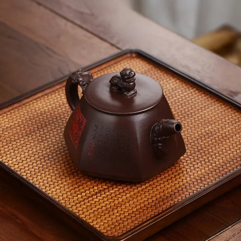 Full Handmade Yixing Zisha Teapot [Chang E Ben Yue] (Zi Jia Ni - 400ml) - YIQIN TEA HOUSE | yiqinteahouse.com | >300ml, full handmade zisha teapot, new arrival, teapot, teaware