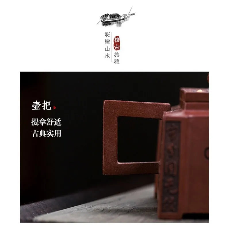 Full Handmade Yixing Zisha Teapot [Chess Joy] (Di Cao Qing - 280ml) - YIQIN TEA HOUSE | yiqinteahouse.com | 200-300ml, full handmade zisha teapot, new arrival, teapot, teaware