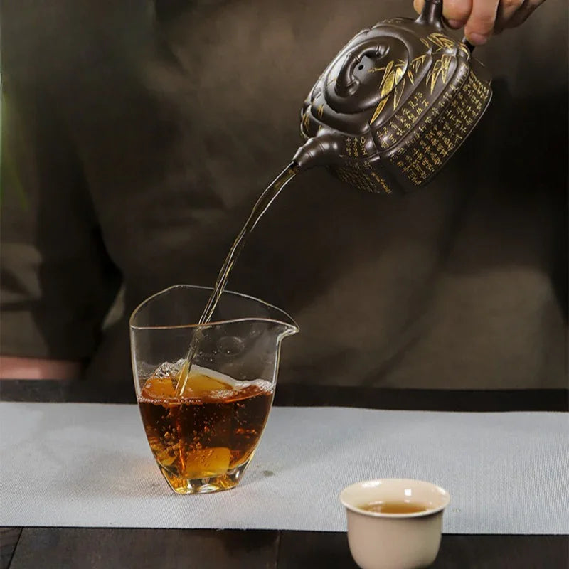 Full Handmade Yixing Zisha Teapot [Chou Jiao Zhu Gu] (Feicui Qing Zi Ni - 300ml) - YIQIN TEA HOUSE | yiqinteahouse.com | 200-300ml, full handmade zisha teapot, teapot, teaware