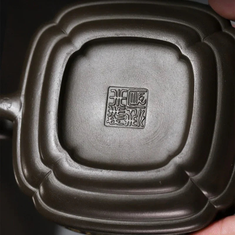 Full Handmade Yixing Zisha Teapot [Chou Jiao Zhu Gu] (Feicui Qing Zi Ni - 300ml) - YIQIN TEA HOUSE | yiqinteahouse.com | 200-300ml, full handmade zisha teapot, teapot, teaware