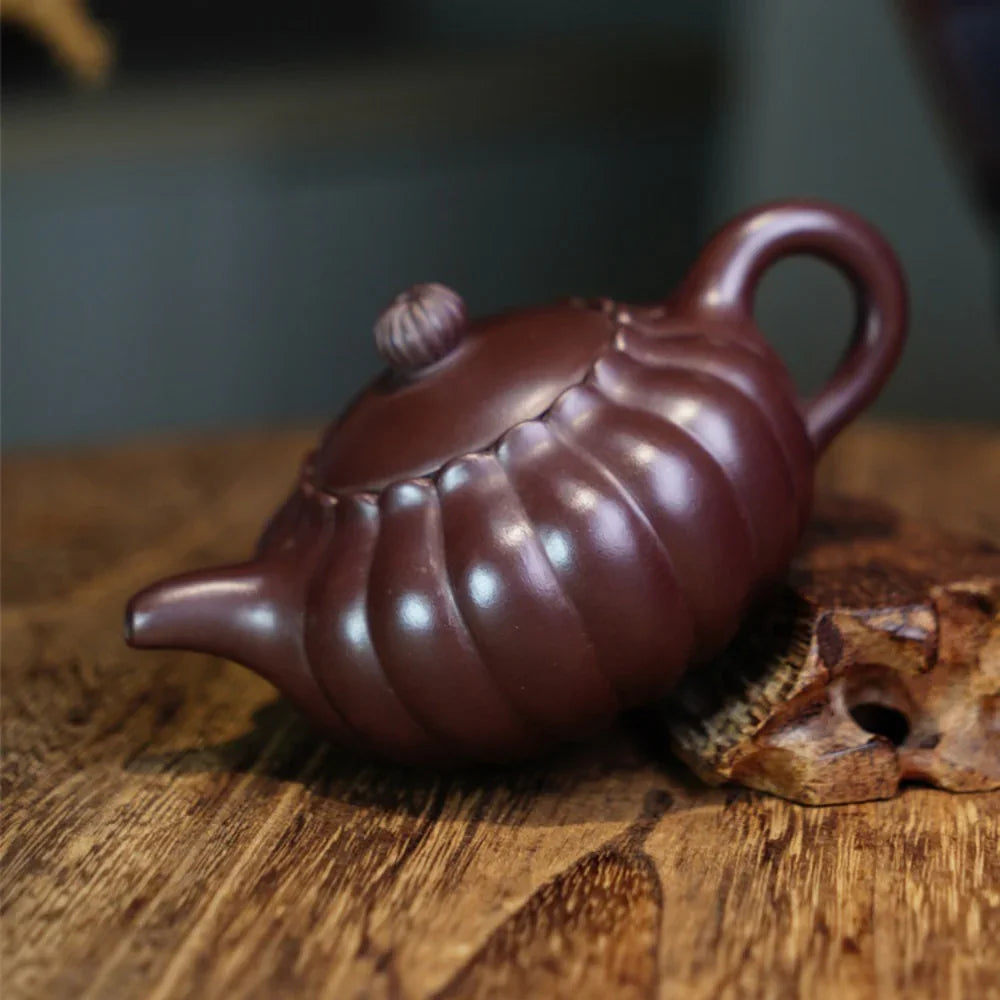 Teko Zisha Yixing Buatan Tangan Sepenuhnya [Chrysanthemum Bud Pot] (Lao Zi Ni - 170ml)