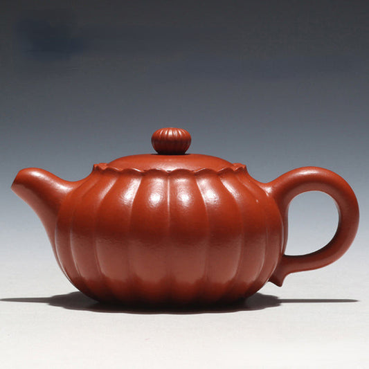 Full Handmade Yixing Zisha Teapot [Chrysanthemum Bud Pot] (Zhu Ni - 170ml) - YIQIN TEA HOUSE | yiqinteahouse.com | <200ml, full handmade zisha teapot, new arrival, teapot, teaware