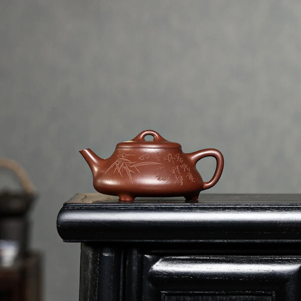 Full Handmade Yixing Zisha Teapot [Chu Piao Pot] (Di Cao Qing - 220ml) - YIQIN TEA HOUSE | yiqinteahouse.com | 200-300ml, full handmade zisha teapot, teapot, teaware