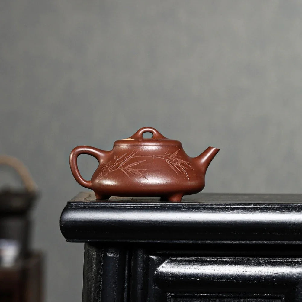 Full Handmade Yixing Zisha Teapot [Chu Piao Pot] (Di Cao Qing - 220ml) - YIQIN TEA HOUSE | yiqinteahouse.com | 200-300ml, full handmade zisha teapot, teapot, teaware