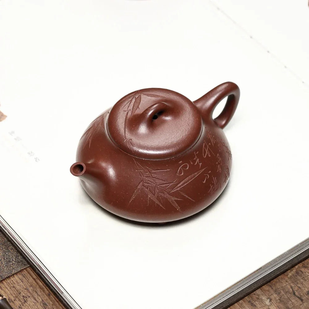 Full Handmade Yixing Zisha Teapot [Chu Piao Pot] (Di Cao Qing - 220ml) - YIQIN TEA HOUSE | yiqinteahouse.com | 200-300ml, full handmade zisha teapot, teapot, teaware