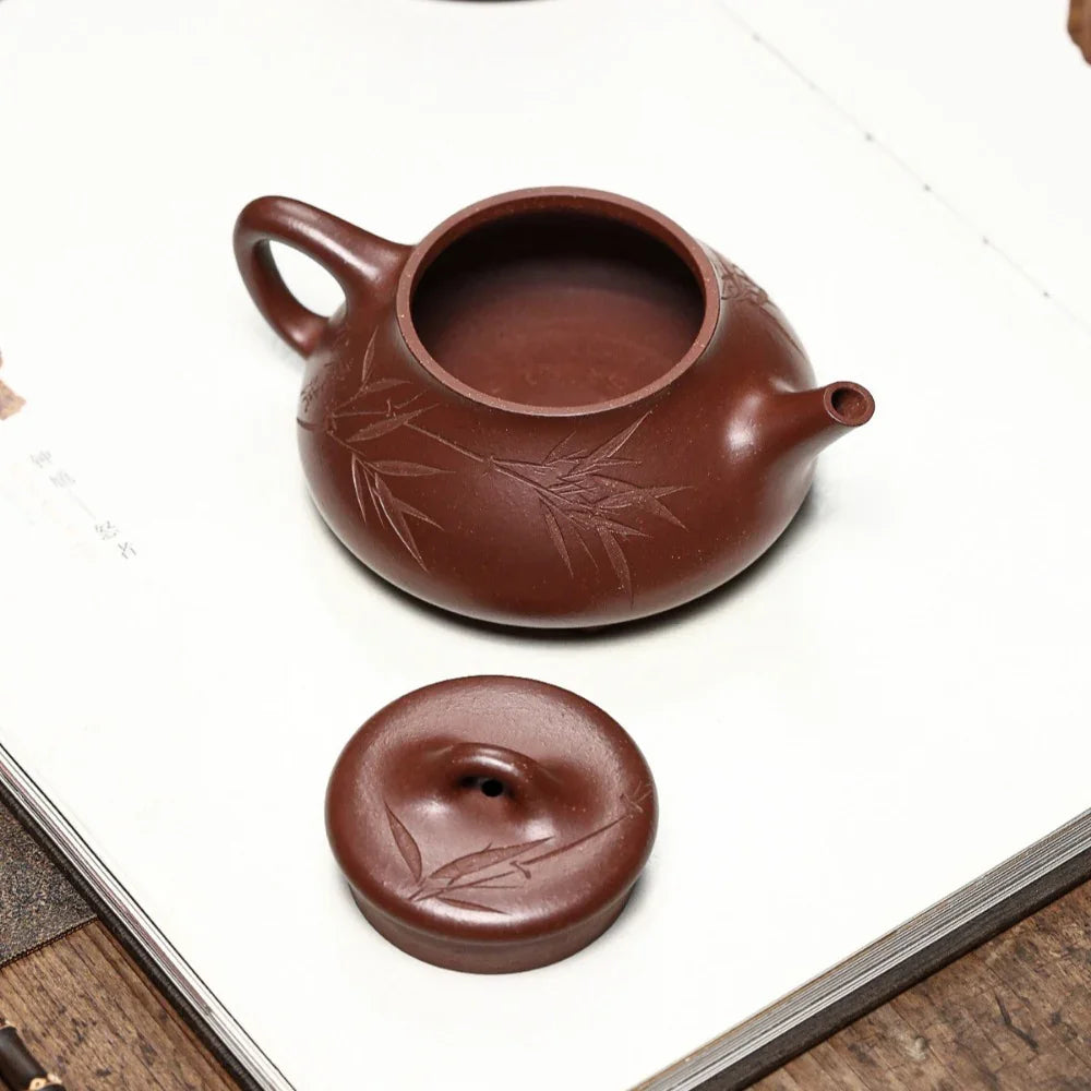 Full Handmade Yixing Zisha Teapot [Chu Piao Pot] (Di Cao Qing - 220ml) - YIQIN TEA HOUSE | yiqinteahouse.com | 200-300ml, full handmade zisha teapot, teapot, teaware