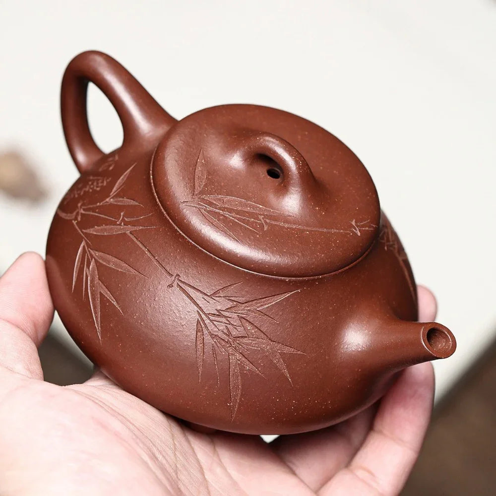 Full Handmade Yixing Zisha Teapot [Chu Piao Pot] (Di Cao Qing - 220ml) - YIQIN TEA HOUSE | yiqinteahouse.com | 200-300ml, full handmade zisha teapot, teapot, teaware