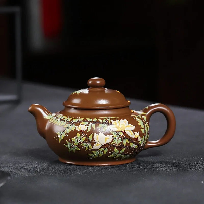 Teko Zisha Yixing Buatan Tangan Sepenuhnya [Chun Hua Qiu Shi] (Yi Jin Zi Ni - 470ml)