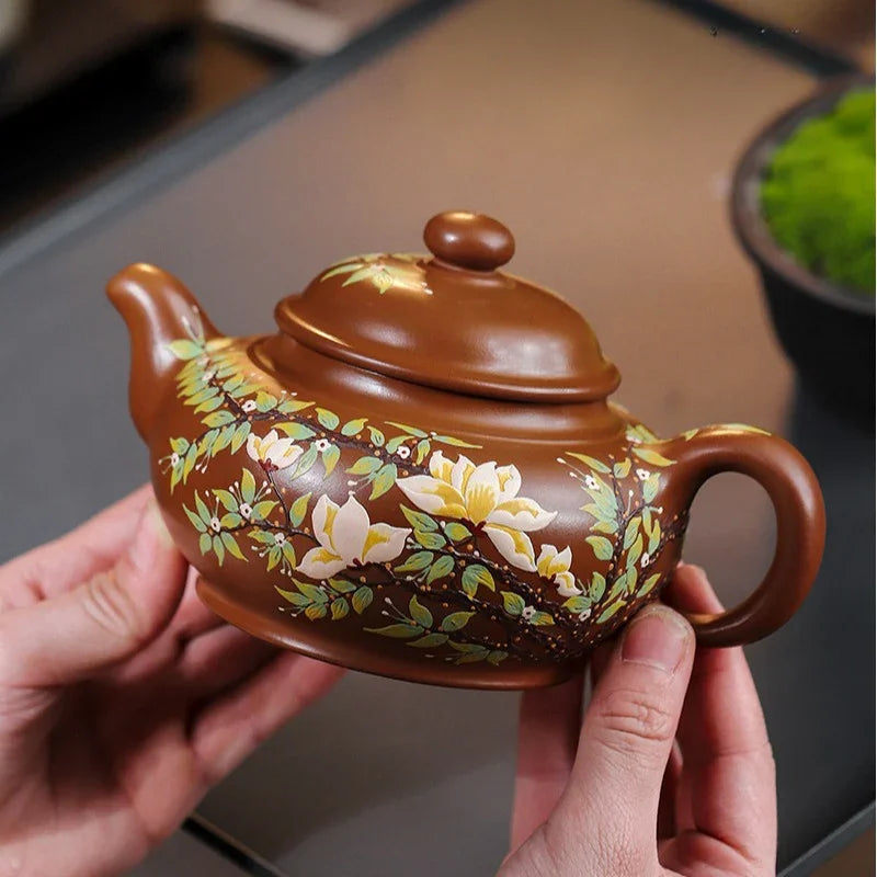 Teko Zisha Yixing Buatan Tangan Sepenuhnya [Chun Hua Qiu Shi] (Yi Jin Zi Ni - 470ml)