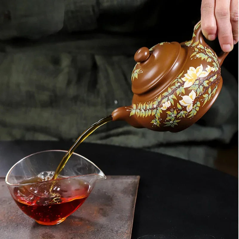 Teko Zisha Yixing Buatan Tangan Sepenuhnya [Chun Hua Qiu Shi] (Yi Jin Zi Ni - 470ml)