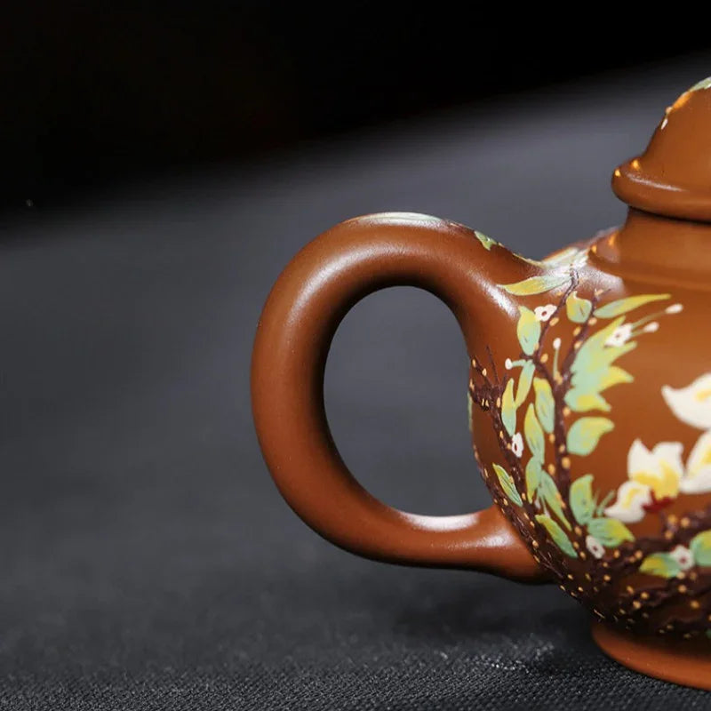 Teko Zisha Yixing Buatan Tangan Sepenuhnya [Chun Hua Qiu Shi] (Yi Jin Zi Ni - 470ml)