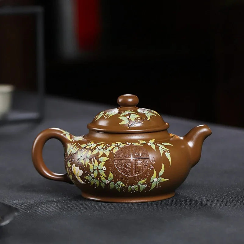 Teko Zisha Yixing Buatan Tangan Sepenuhnya [Chun Hua Qiu Shi] (Yi Jin Zi Ni - 470ml)