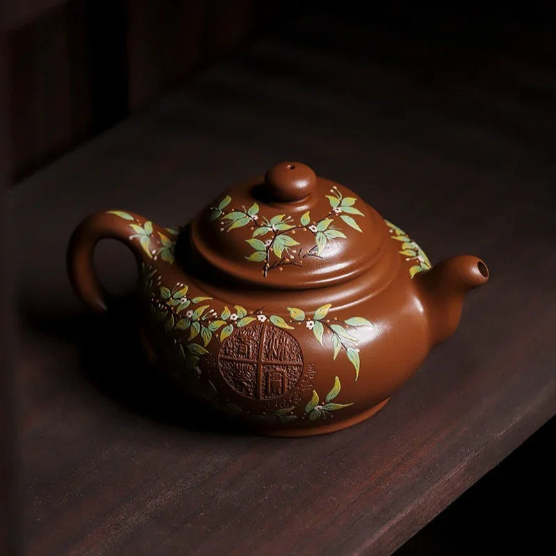 Teko Zisha Yixing Buatan Tangan Sepenuhnya [Chun Hua Qiu Shi] (Yi Jin Zi Ni - 470ml)