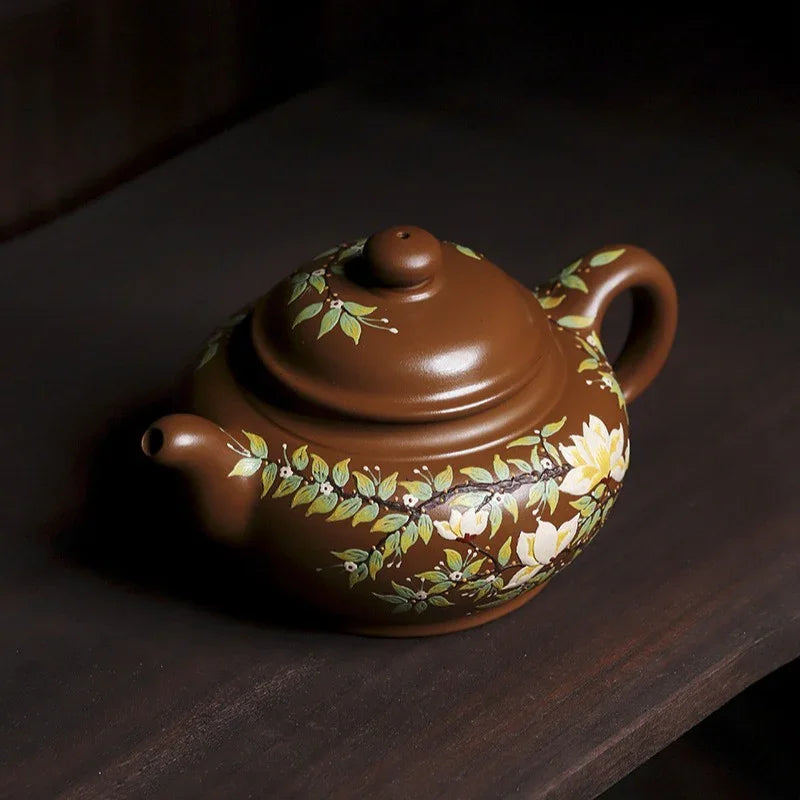 Teko Zisha Yixing Buatan Tangan Sepenuhnya [Chun Hua Qiu Shi] (Yi Jin Zi Ni - 470ml)