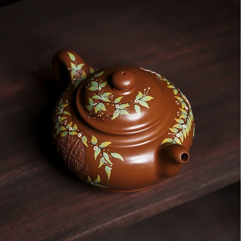 Teko Zisha Yixing Buatan Tangan Sepenuhnya [Chun Hua Qiu Shi] (Yi Jin Zi Ni - 470ml)