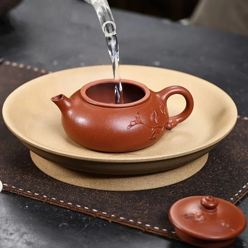 Teko Zisha Yixing Buatan Tangan Sepenuhnya [Chun Hua] (Zhu Sha Zhu Ni - 180ml)
