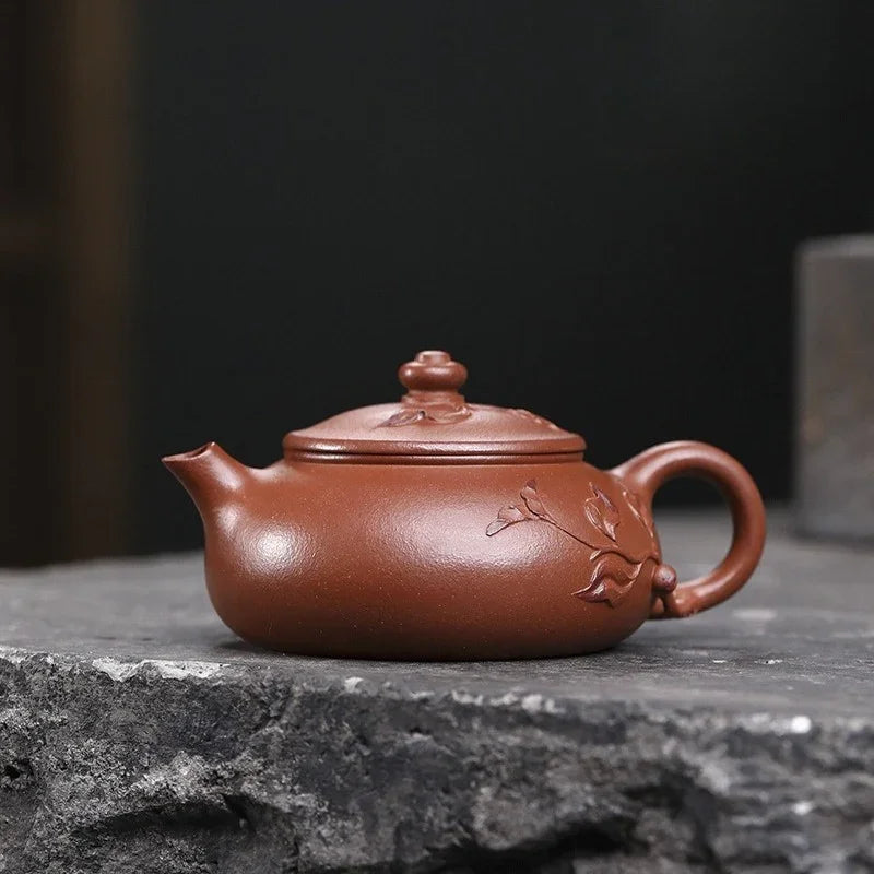 全手工宜兴紫砂茶壶[春华] (朱砂朱泥- 180ml)]